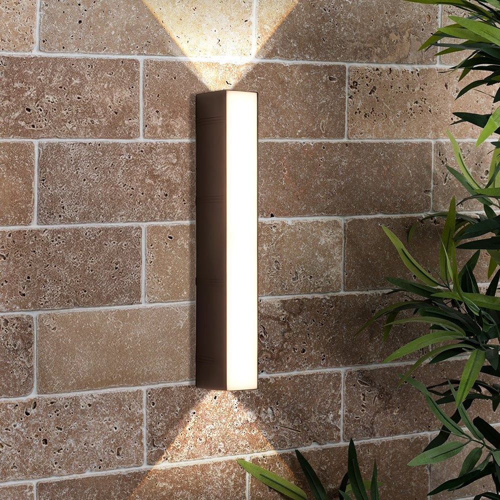 LED Wall Sconce with Outdoor Mount Lighting and Up Down Light Lamp - Image 1