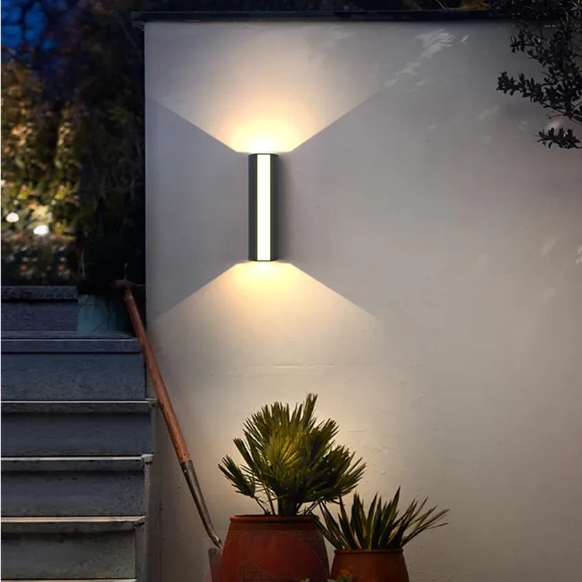 LED Wall Sconce with Outdoor Mount Lighting and Up Down Light Lamp - Image 4