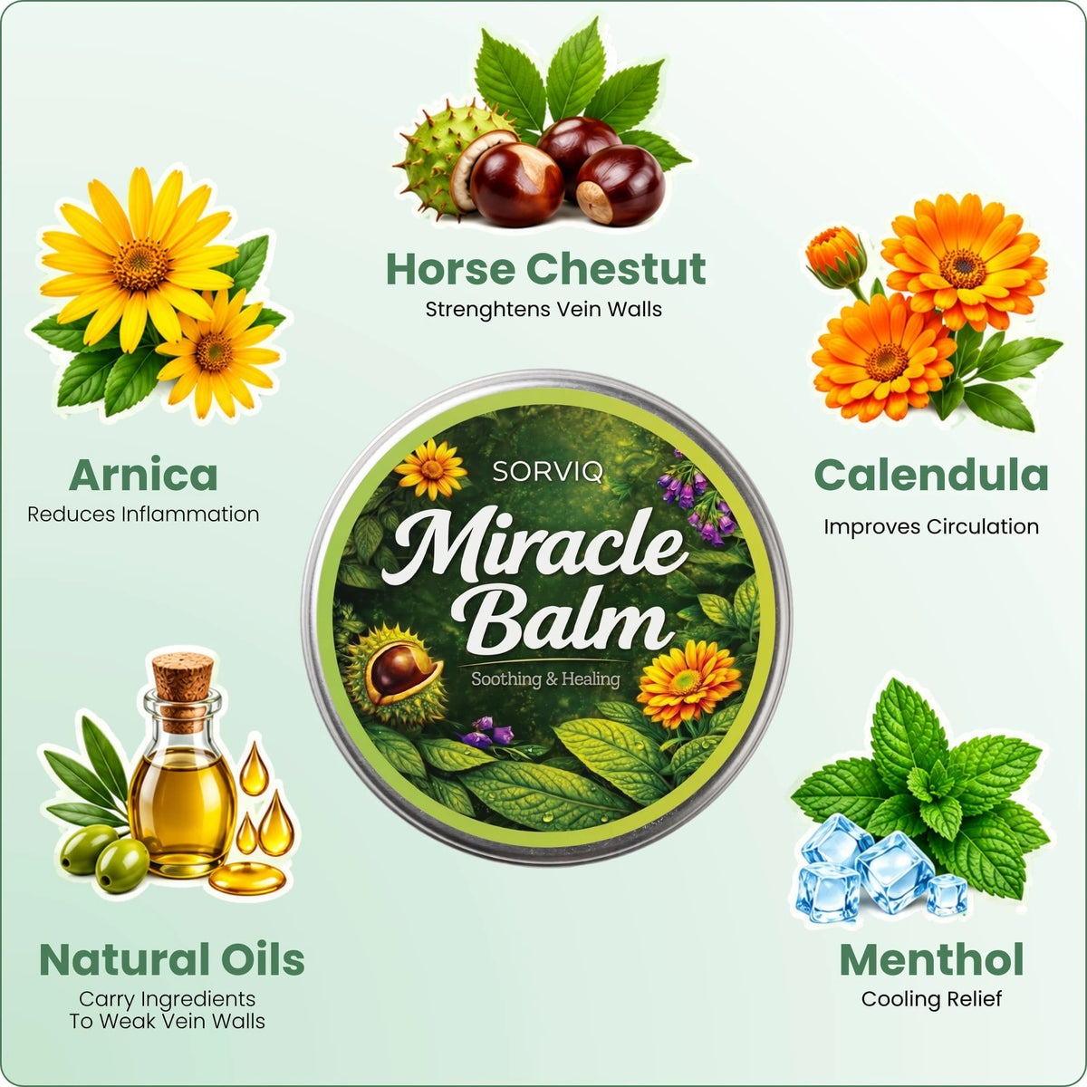 Leg Swelling Cream with Horse Chestnut and Arnica Varicose Vein Balm - Image 2
