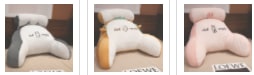 Lumbar Support Pillow with Reading Backrest Armrests and Detachable Neck Roll for Bed - Image 46
