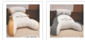 Lumbar Support Pillow with Reading Backrest Armrests and Detachable Neck Roll for Bed - Image 49