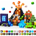 Magnetic Building Blocks and Cubes with Light-Up LED Pieces for Toys - Image 1