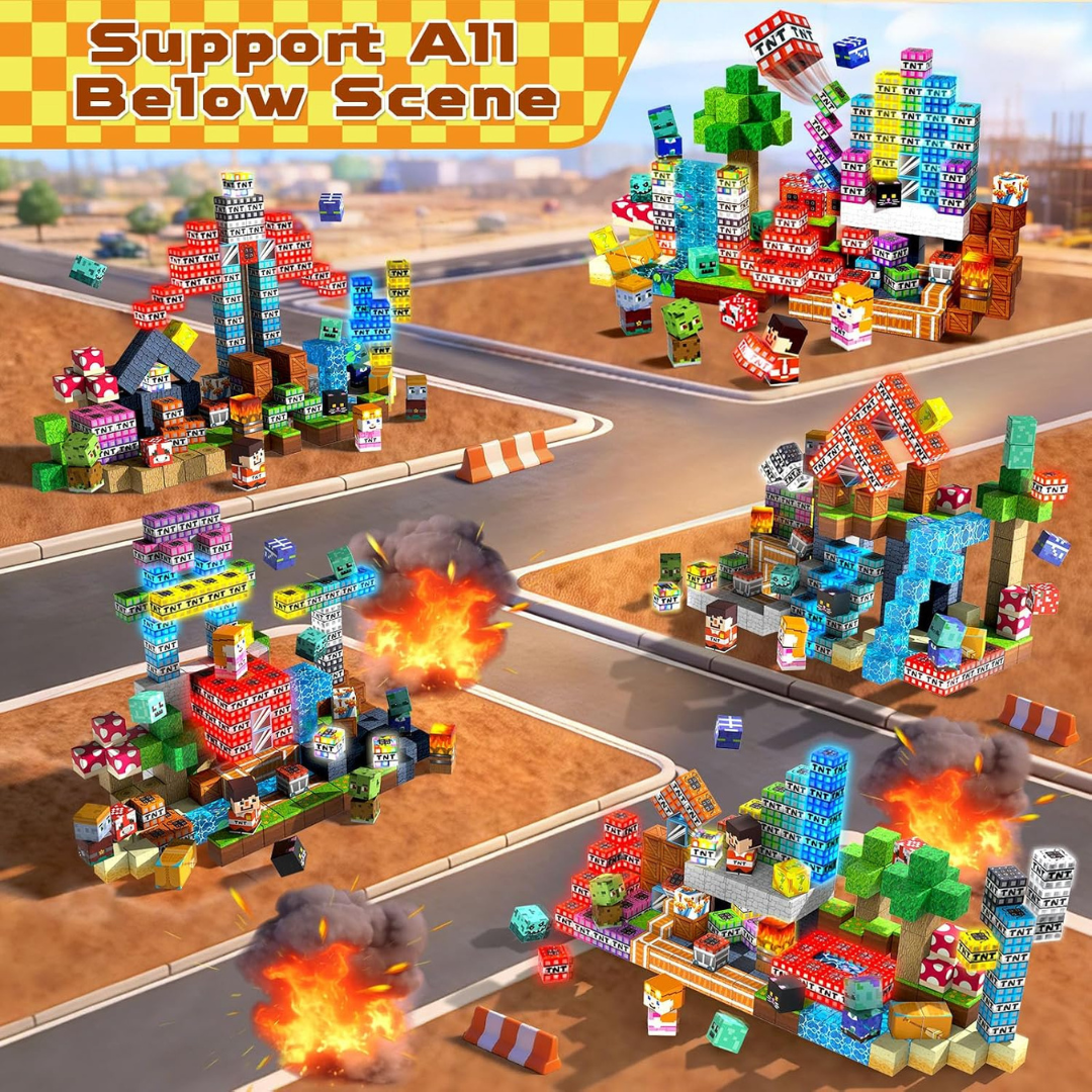 Magnetic Building Blocks and Cubes with Light-Up LED Pieces for Toys - Image 10