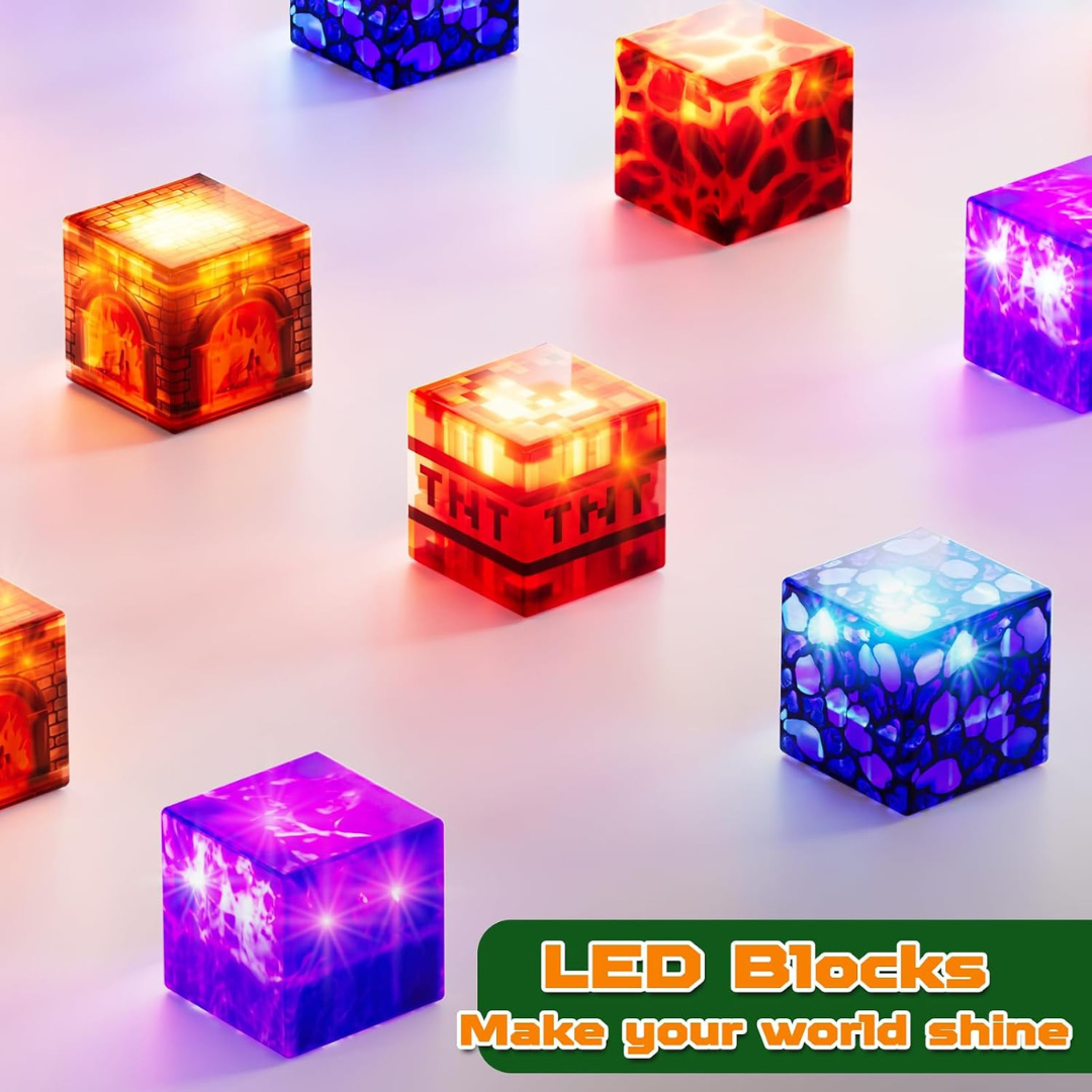 Magnetic Building Blocks and Cubes with Light-Up LED Pieces for Toys - Image 8