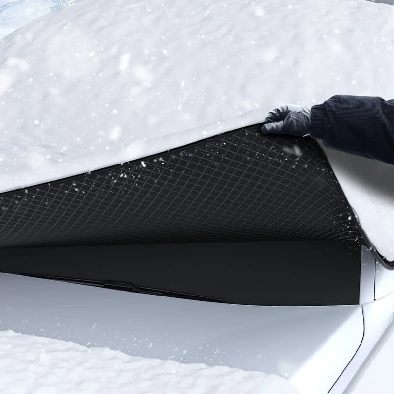 Magnetic Car Windshield Snow Cover with Side Mirror Protectors and Reflective Stripes - Image 4