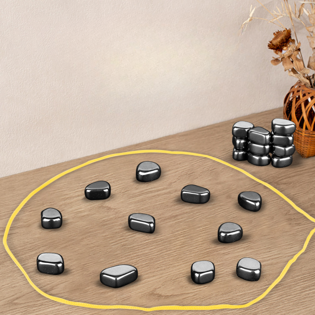 Magnetic Chess Game Portable Travel Stone Pieces Drawstring Storage Bag Set - Image 5