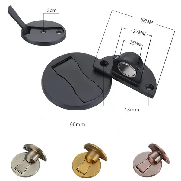 Magnetic Door Stop with Floor Mount Catch and Stainless Steel Construction - Image 7