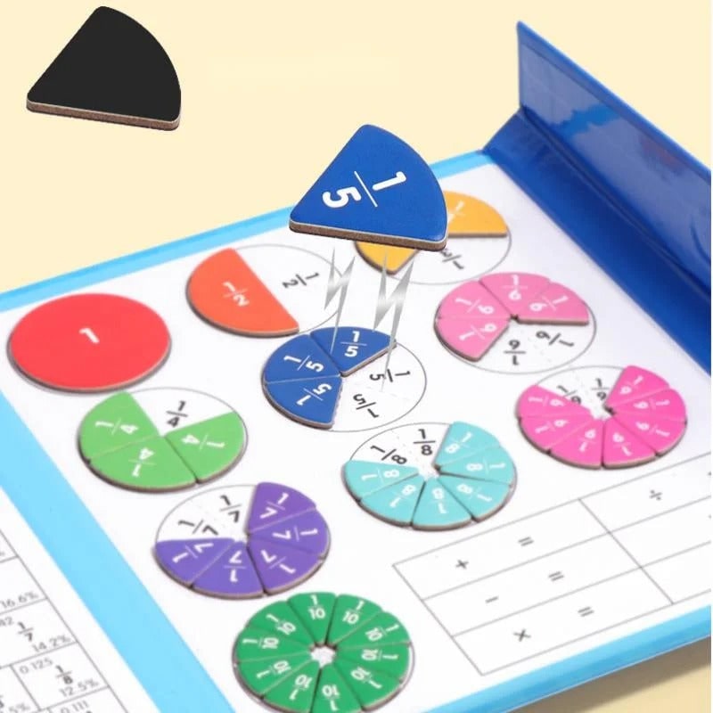 Magnetic Fraction Tiles and Circles with Wipe-Clean Book and Dry-Erase Marker - Image 8