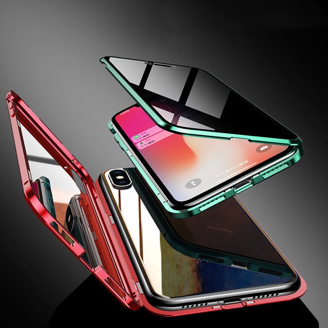 Magnetic Phone Case with Privacy Glass and Card Holder Tempered Protector Wallet - Image 11