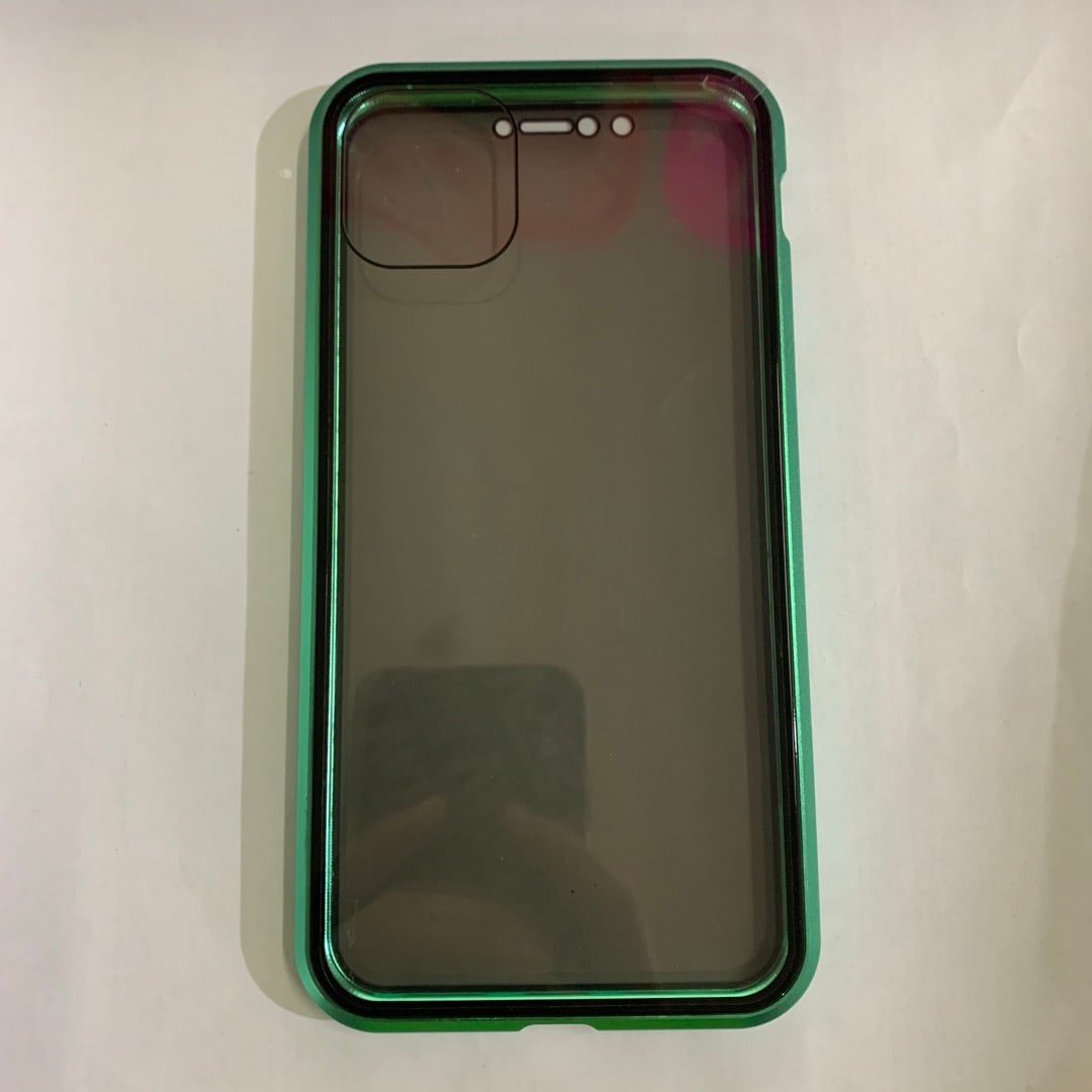 Magnetic Phone Case with Privacy Glass and Card Holder Tempered Protector Wallet - Image 2
