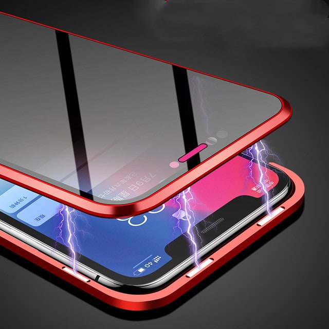 Magnetic Phone Case with Privacy Glass and Card Holder Tempered Protector Wallet - Image 28