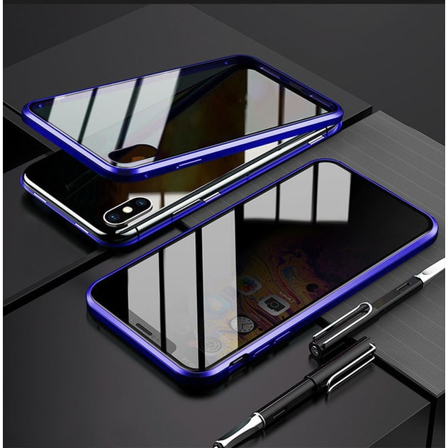 Magnetic Phone Case with Privacy Glass and Card Holder Tempered Protector Wallet - Image 41