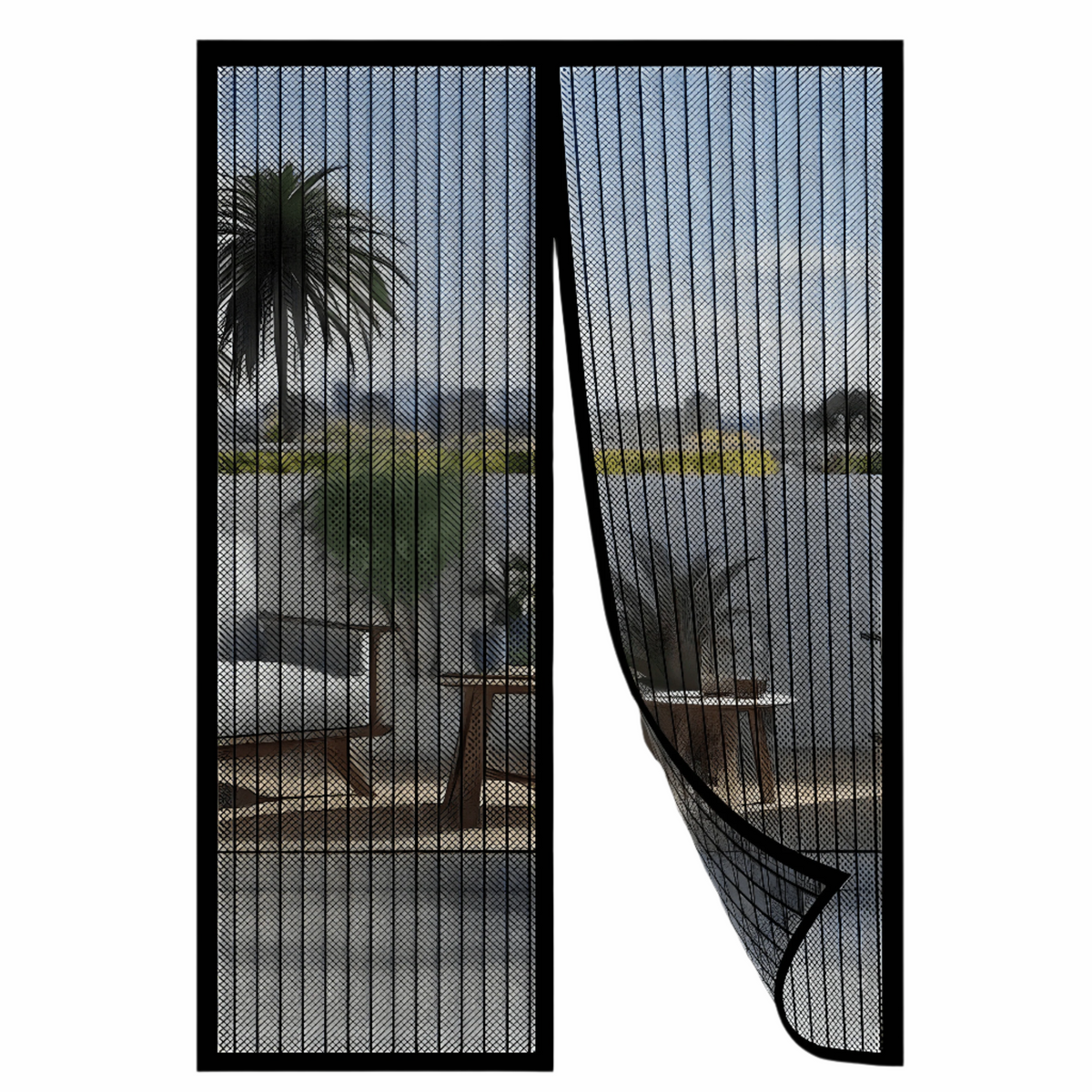 Magnetic Screen Door with Self-Closing Mesh and Hands-Free Pet Entry for Doorways - Image 1