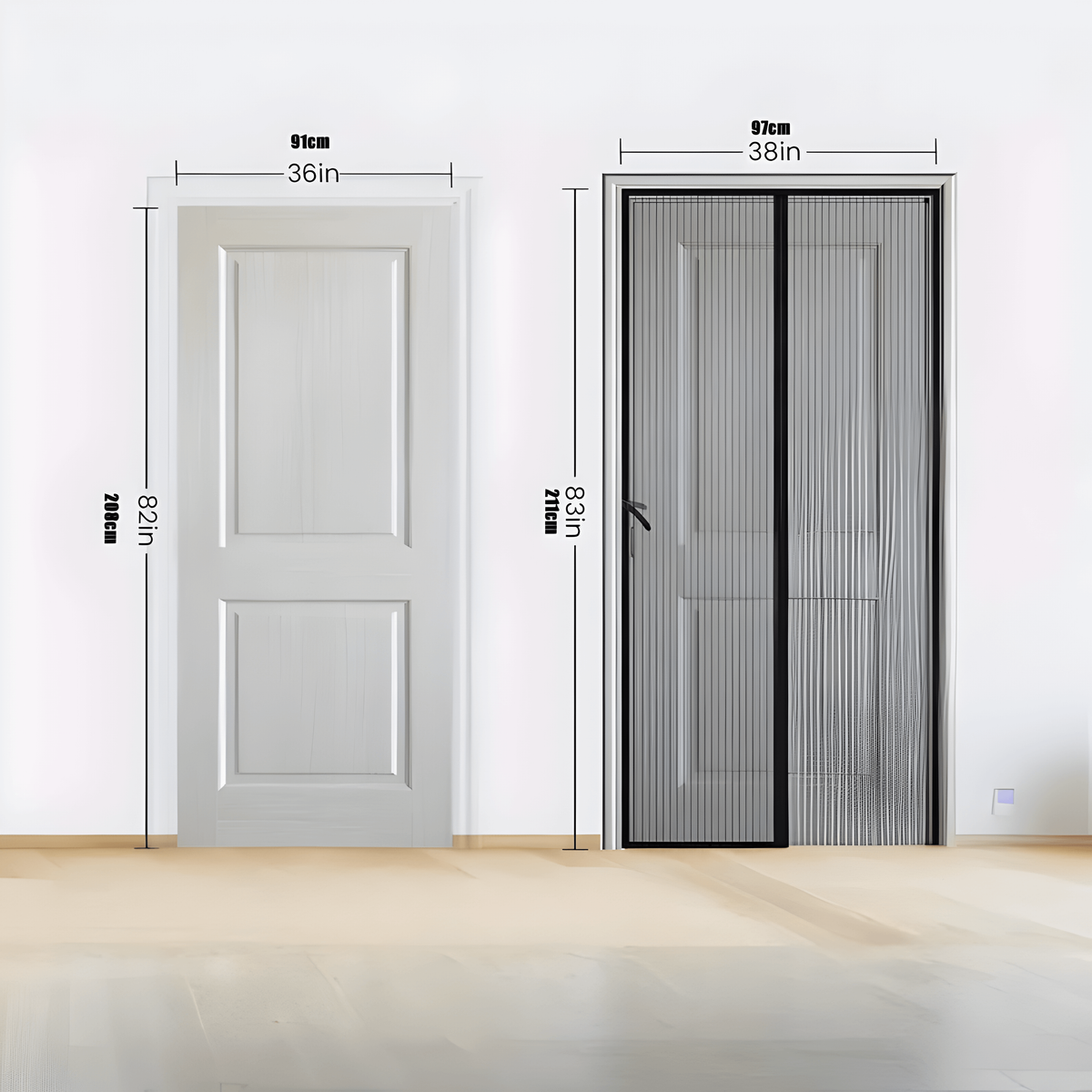 Magnetic Screen Door with Self-Closing Mesh and Hands-Free Pet Entry for Doorways - Image 6