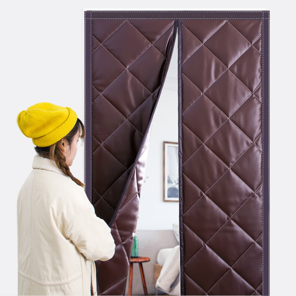 Magnetic Thermal Insulated Door Curtain with Quilted Pattern for Patio Garage Heat Insulation - Image 2