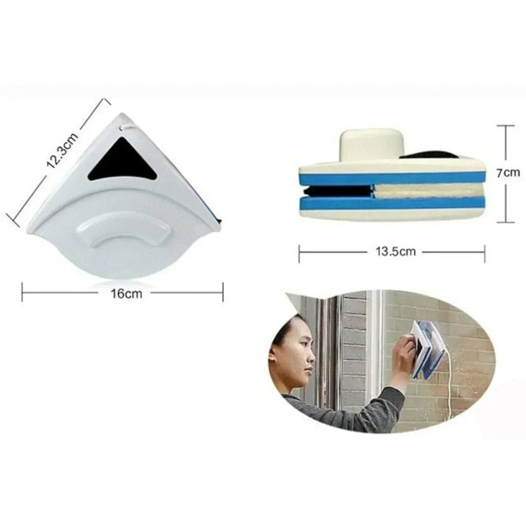 Magnetic Window Cleaner Squeegee with Double-Sided Cleaning and Replaceable Pads Pink - Image 7