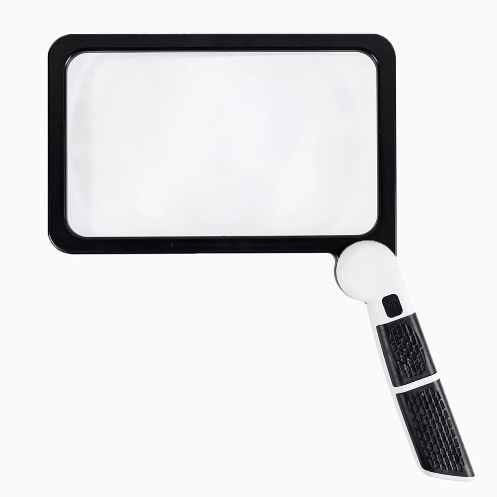 Magnifying Glass LED Reading Handheld Rectangular Foldable Portable Non Slip Magnifier - Image 1