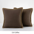 Square Cushion Cover Classic Grey and Red Decorative Style