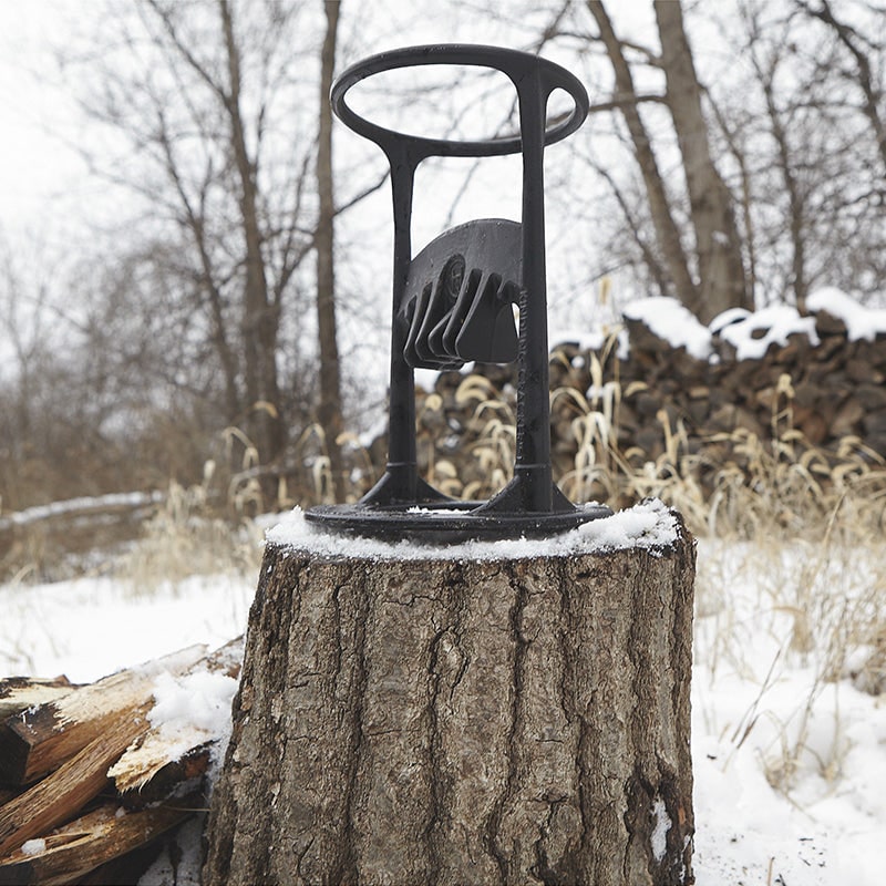 Manual Cast Iron Log Splitter with Safety Ring and Stump Mount - Image 6
