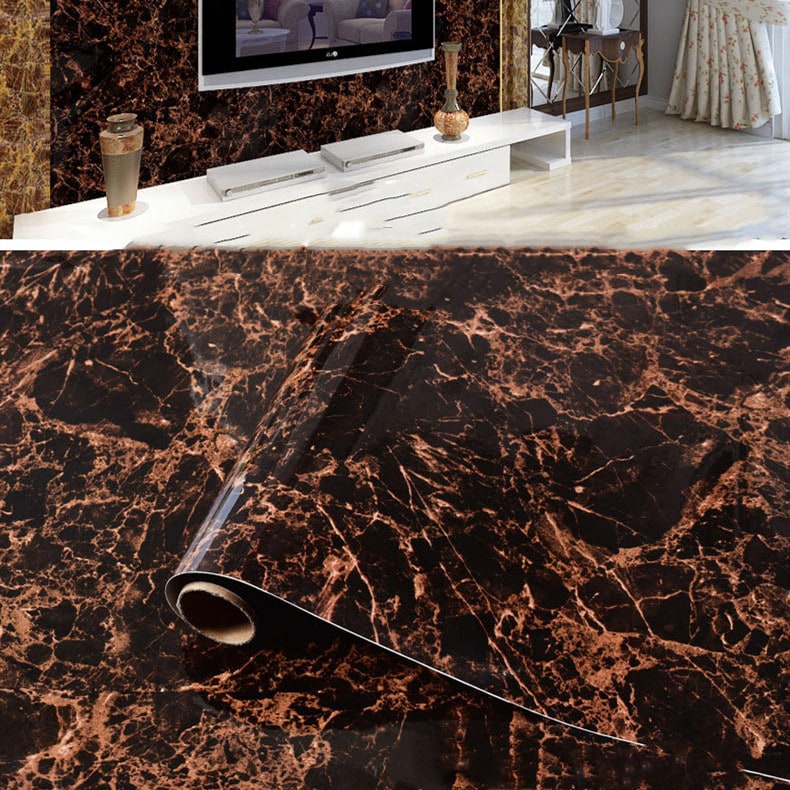 Marble Contact Paper for Countertop and Shelf Liner with Peel and Stick Waterproof Glossy Finish - Image 3