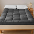 Mattress Topper Queen with Firm Support Quilted Padded Design and Bolster Border - Image 1