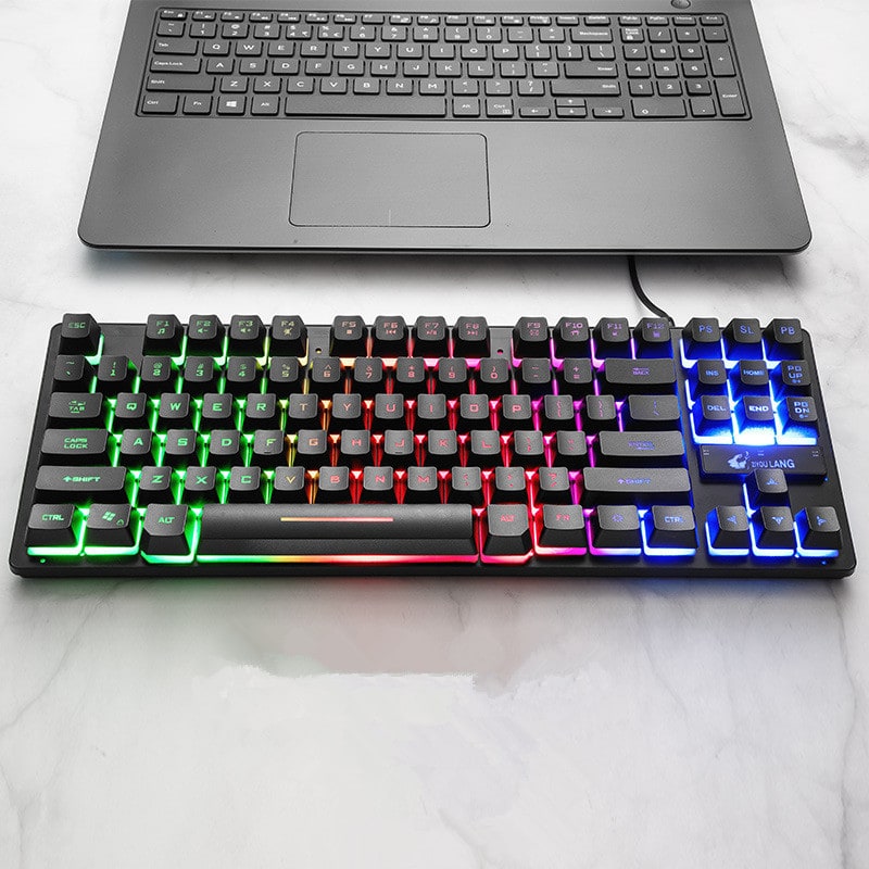 Mechanical Gaming Keyboard Compact Wired Tenkeyless 87-Key with Rgb Backlighting - Image 3