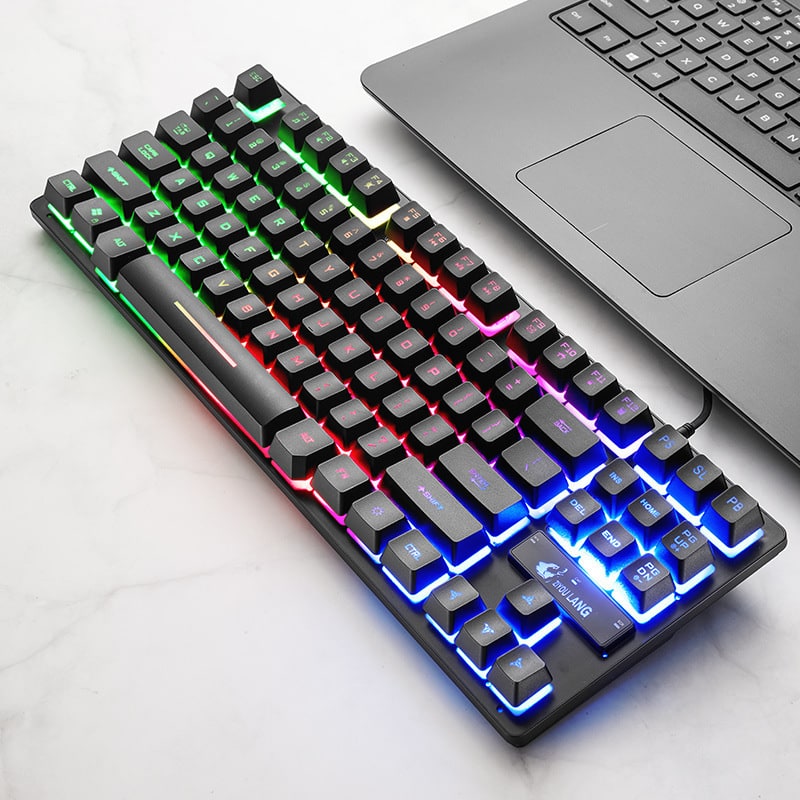 Mechanical Gaming Keyboard Compact Wired Tenkeyless 87-Key with Rgb Backlighting - Image 5