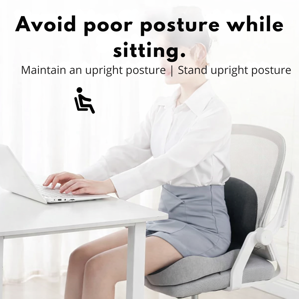 Memory Foam Seat Cushion Office Chair Ergonomic Contoured Lumbar Support Non Slip - Image 3