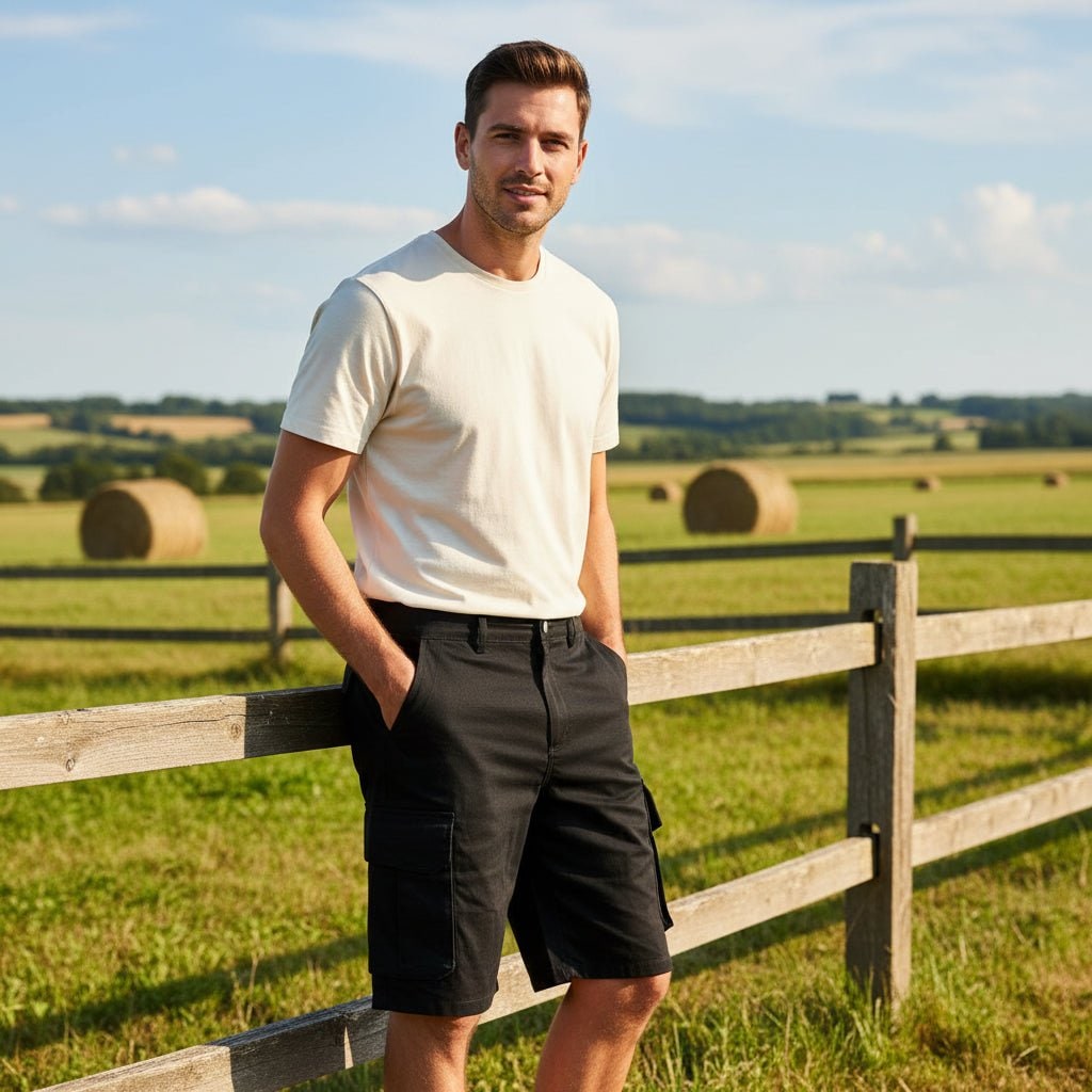 Mens Cargo Shorts Work Lightweight Side Pockets Belt Included Outdoor - Image 18