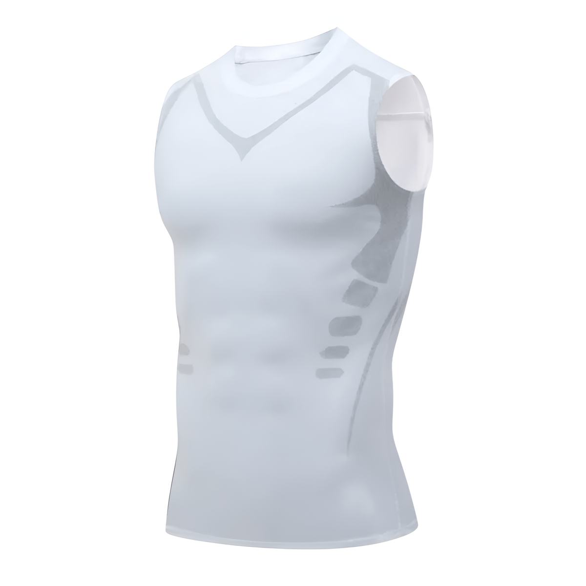 Men's Compression Tank Top Shapewear Vest with Knit Construction - Image 3