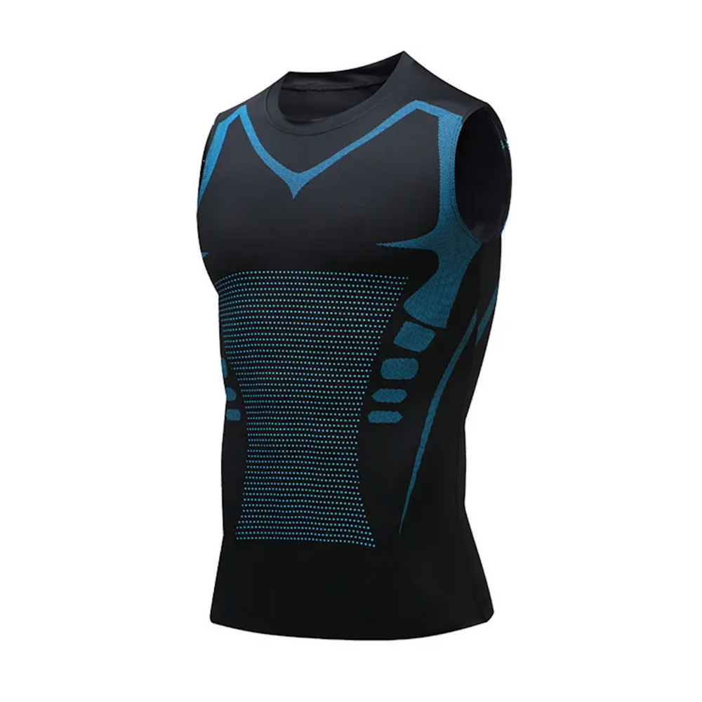 Men's Compression Tank Top Shapewear Vest with Knit Construction - Image 5