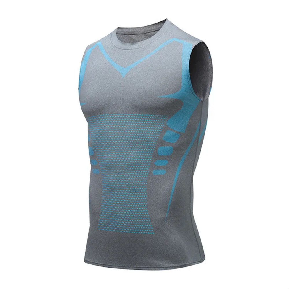 Men's Compression Tank Top Shapewear Vest with Knit Construction - Image 7
