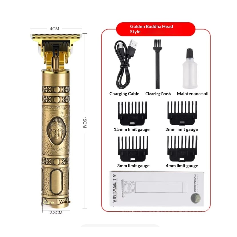 Men's Cordless Hair Trimmer for Pubic and Groin with Metal Body and Guide Combs - Image 2