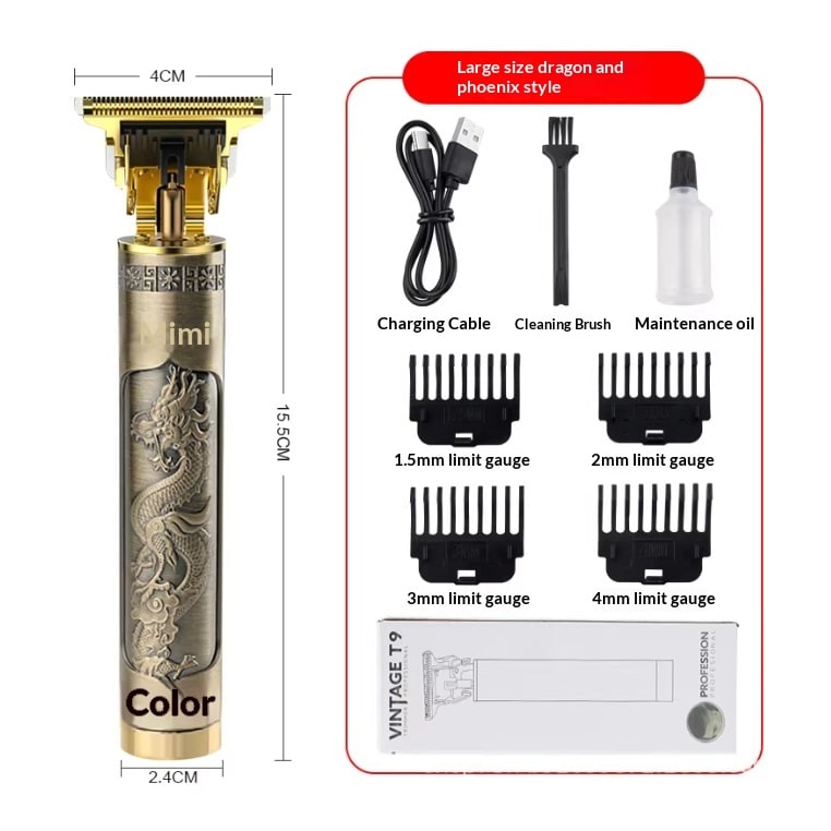 Men's Cordless Hair Trimmer for Pubic and Groin with Metal Body and Guide Combs - Image 5