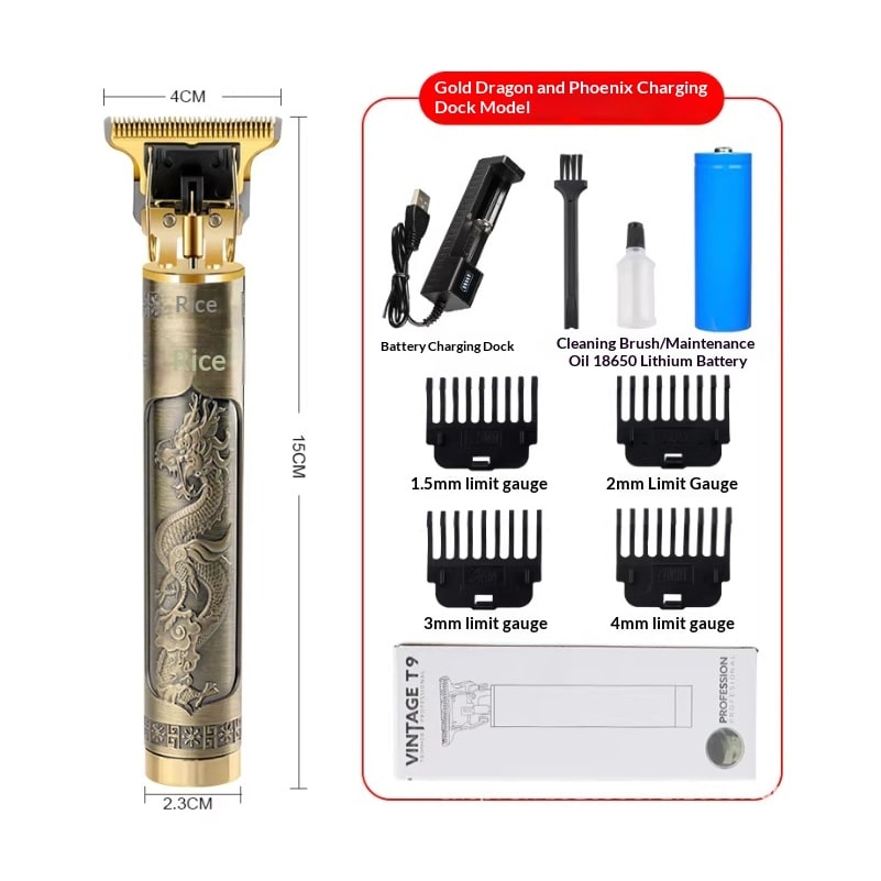 Men's Cordless Hair Trimmer for Pubic and Groin with Metal Body and Guide Combs - Image 6