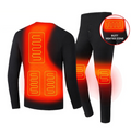 Men's Electric Heated Long Johns Thermal Underwear Set with USB Power and Flatlock Seams - Image 1