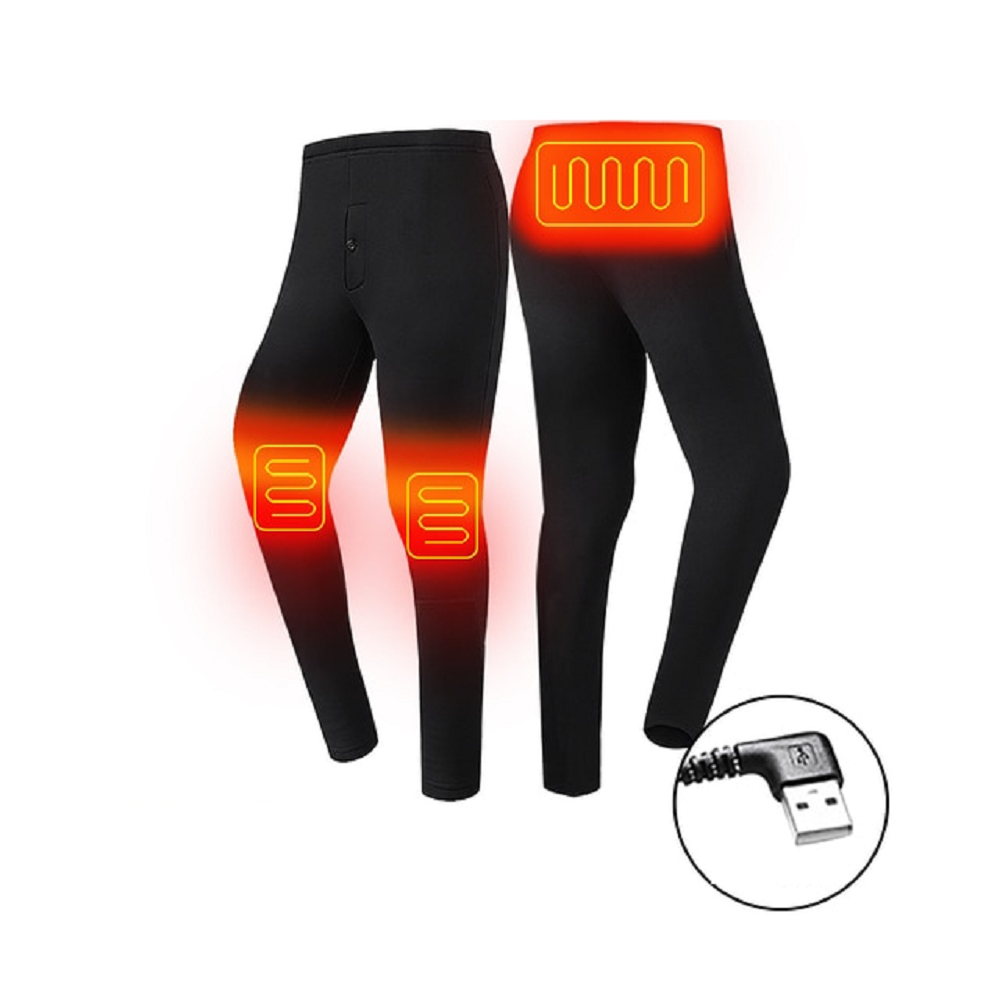 Men's Electric Heated Long Johns Thermal Underwear Set with USB Power and Flatlock Seams - Image 10