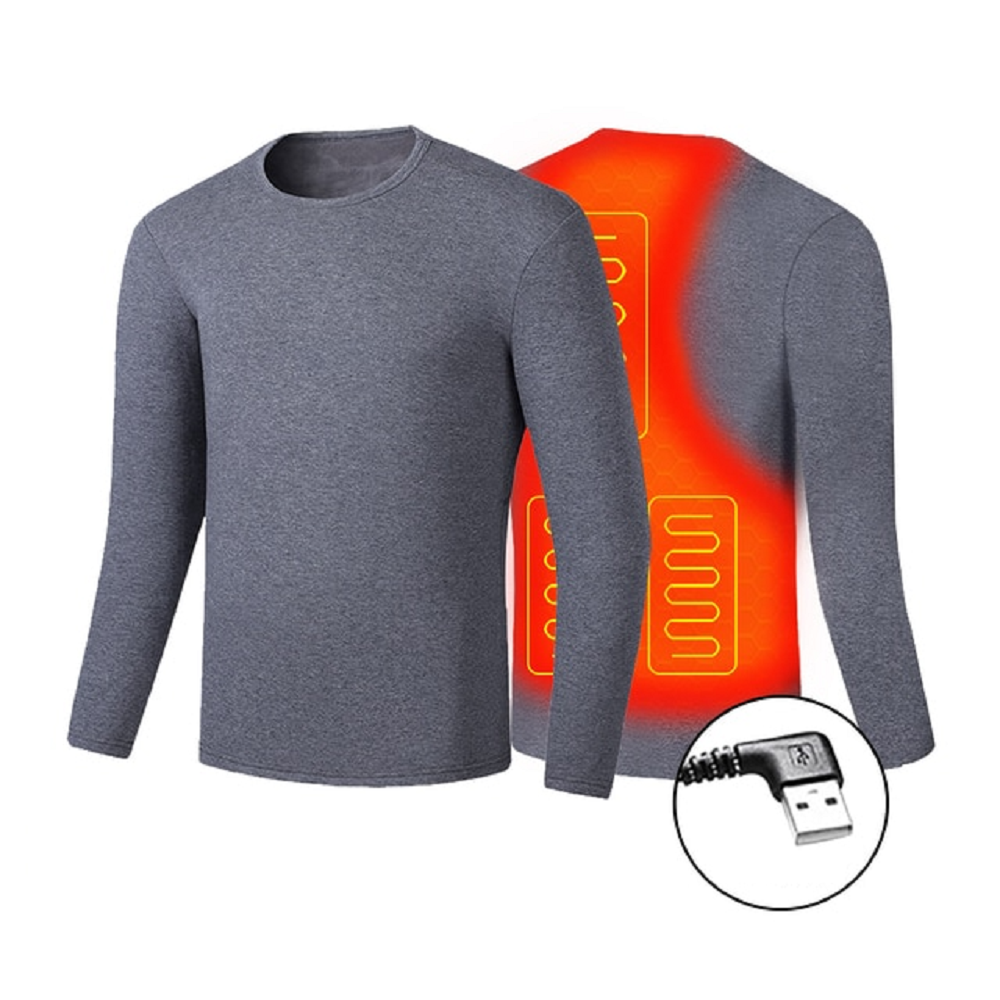 Men's Electric Heated Long Johns Thermal Underwear Set with USB Power and Flatlock Seams - Image 5