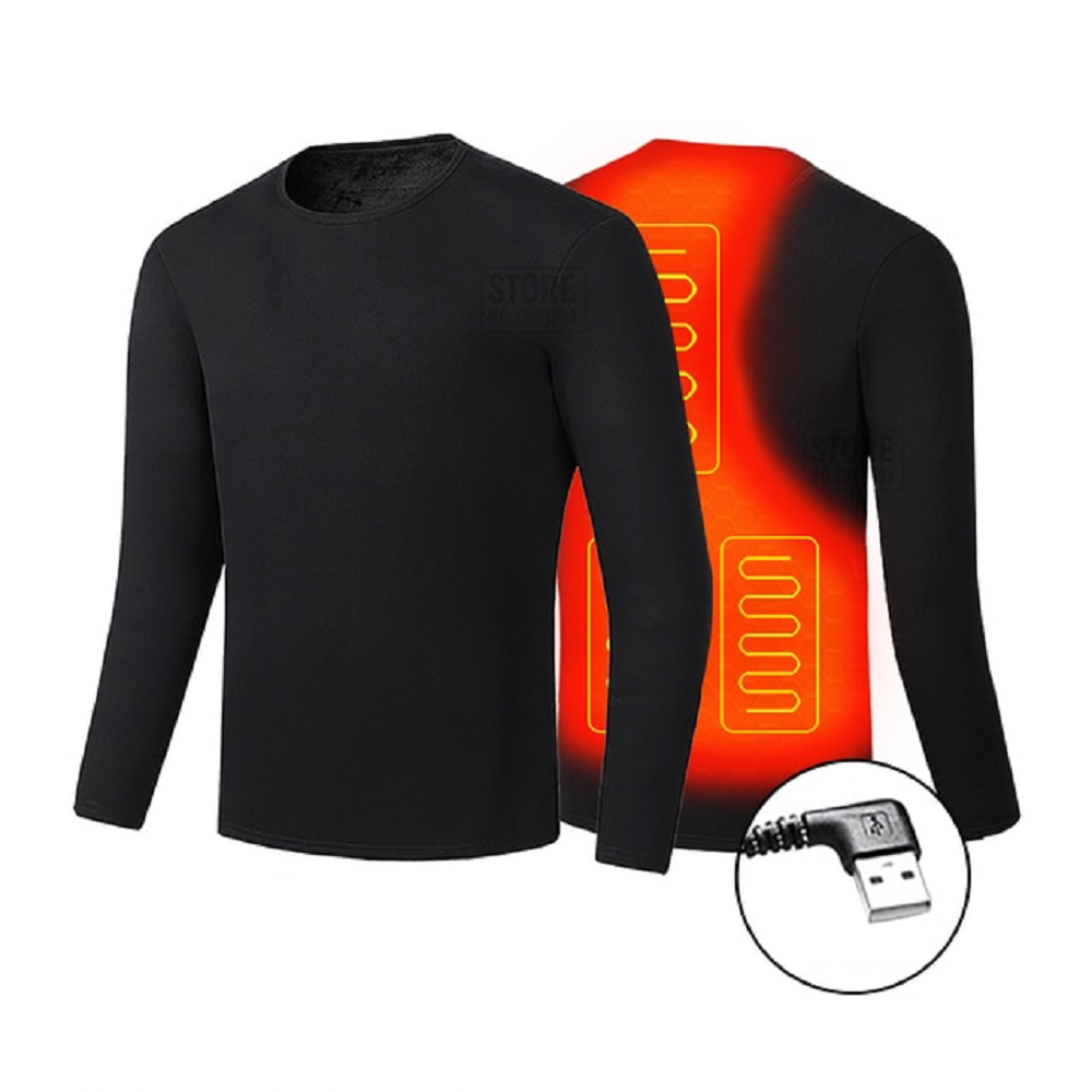 Men's Electric Heated Long Johns Thermal Underwear Set with USB Power and Flatlock Seams - Image 6