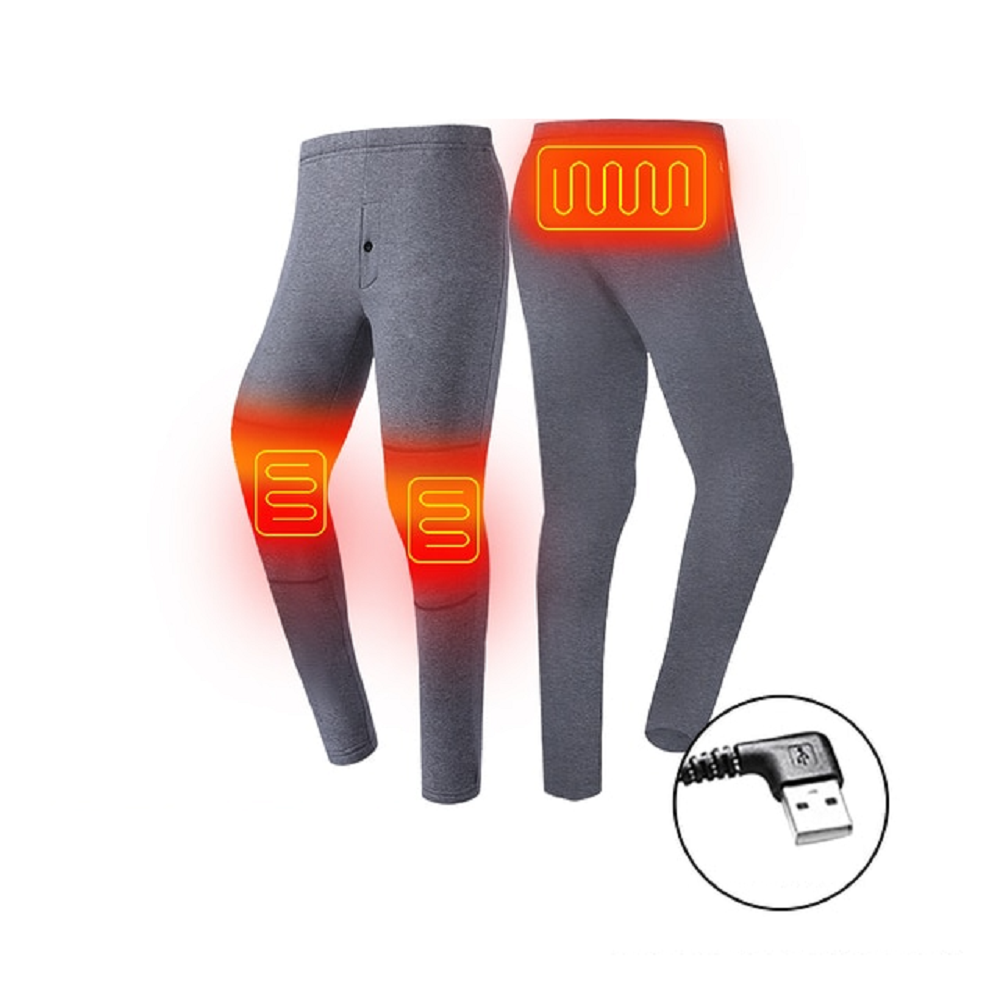 Men's Electric Heated Long Johns Thermal Underwear Set with USB Power and Flatlock Seams - Image 9