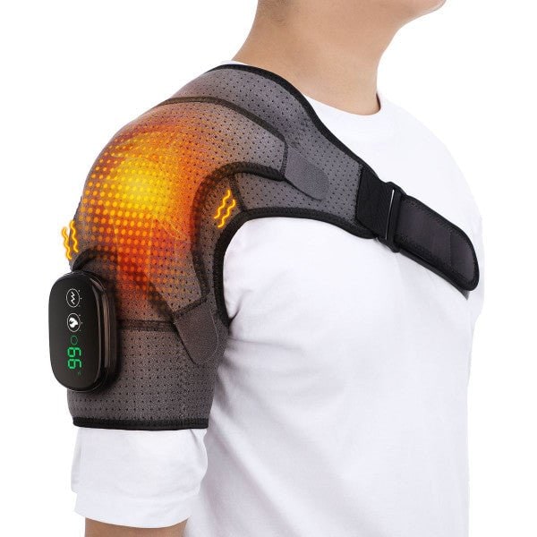Men's Electric Shoulder Heating Pad with Vibration Massage and Heat Pack for Pain - Image 6