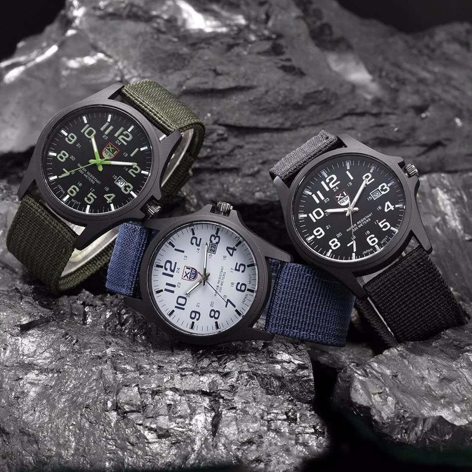 Men's Field Watch Tactical Analog with Nylon Strap Military Scale for Outdoor Adventure - Image 10