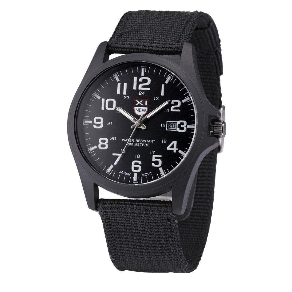 Men's Field Watch Tactical Analog with Nylon Strap Military Scale for Outdoor Adventure - Image 2