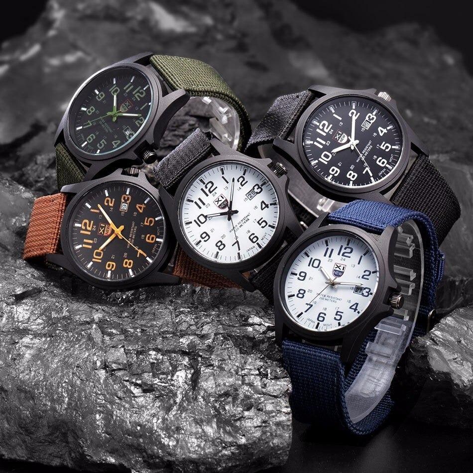 Men's Field Watch Tactical Analog with Nylon Strap Military Scale for Outdoor Adventure - Image 9