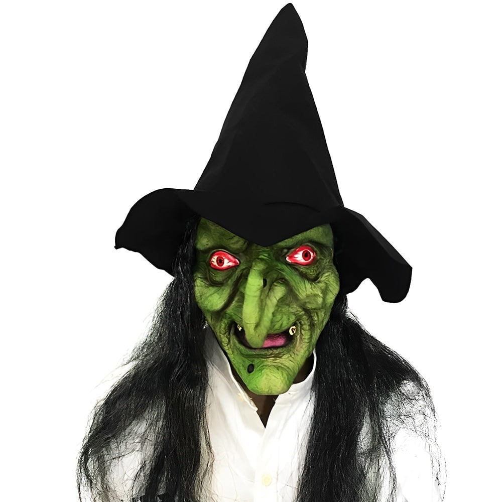 Men's Halloween Realistic Silicone Old Man Mask with Facial Hair and Chest Bib - Image 20