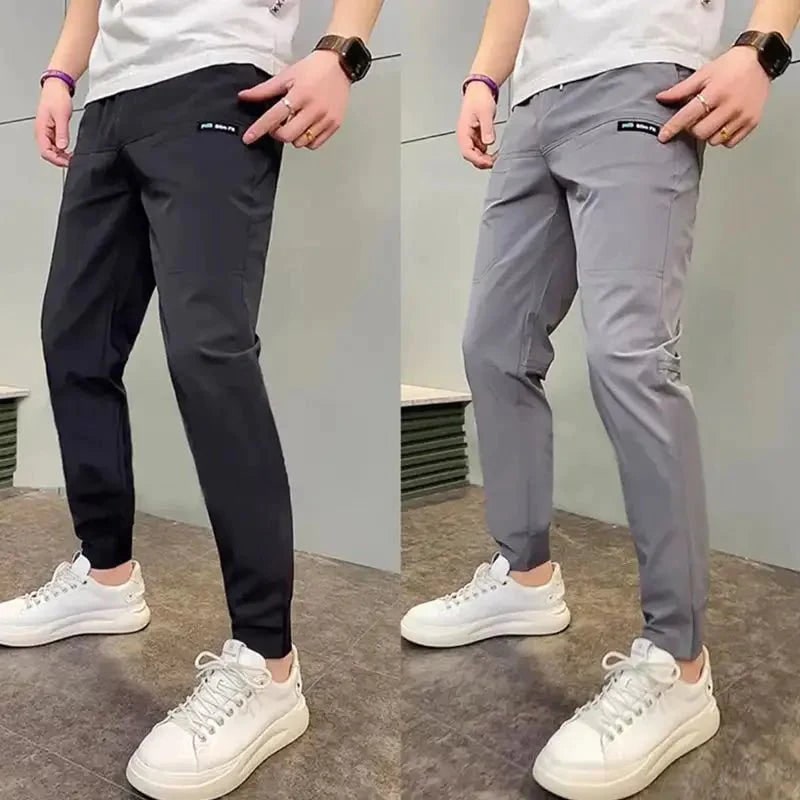 Mens Jogger Pants Slim Fit Stretch Tapered Lightweight Pockets - Image 1