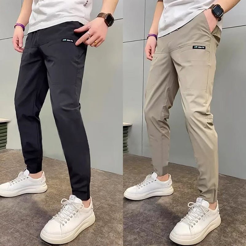 Mens Jogger Pants Slim Fit Stretch Tapered Lightweight Pockets - Image 2