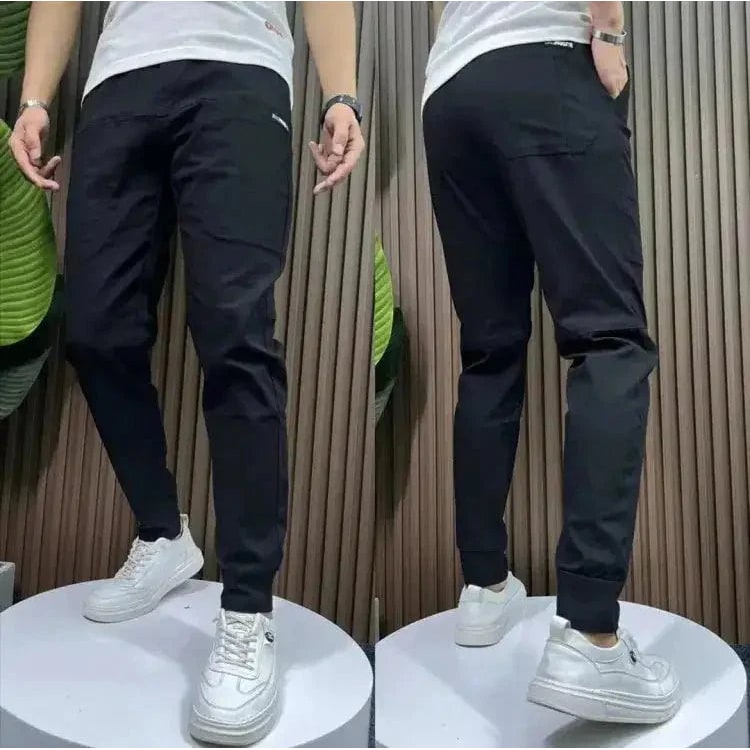 Mens Jogger Pants Slim Fit Stretch Tapered Lightweight Pockets - Image 3