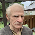 Men's Old Man Mask with Realistic Silicone Chest Bib and Creepy Halloween Details - Image 1