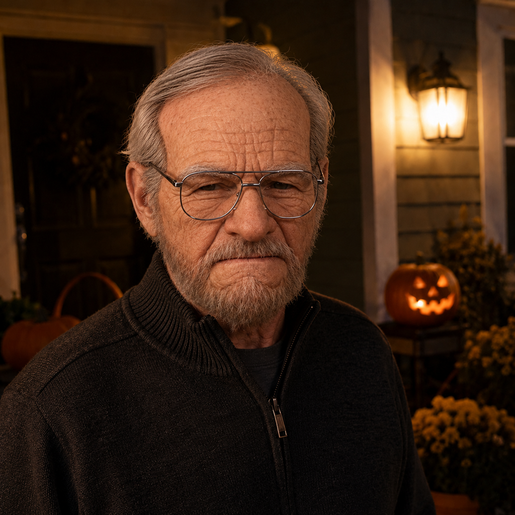Men's Old Man Mask with Realistic Silicone Chest Bib and Creepy Halloween Details - Image 10